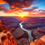 Arizona Grand Canyon National Park At Sunset