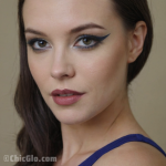 Captivating Blue Cat-Eye Makeup Look