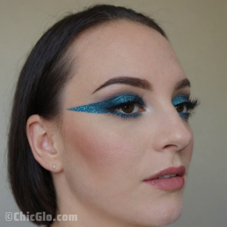 Mastering the Bold Blue Glitter Eye Makeup Look